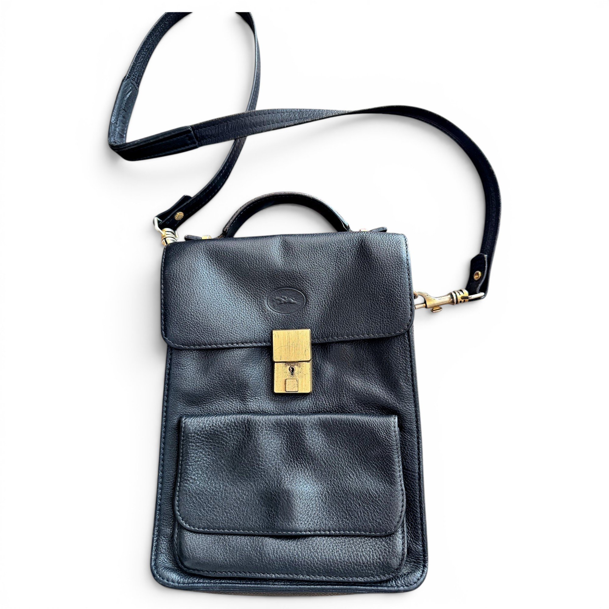 Leather clutch bag