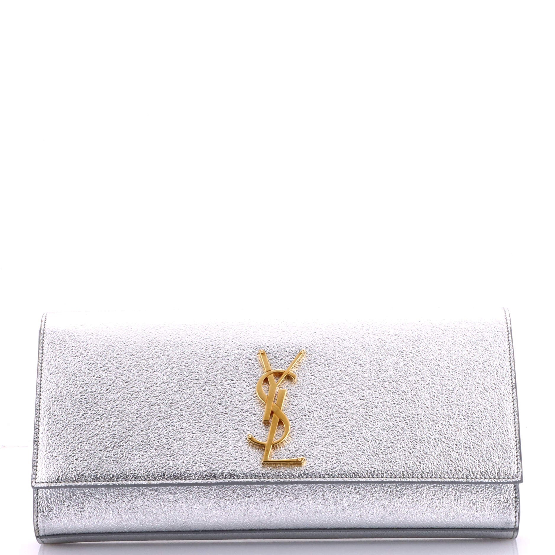 Leather clutch bag