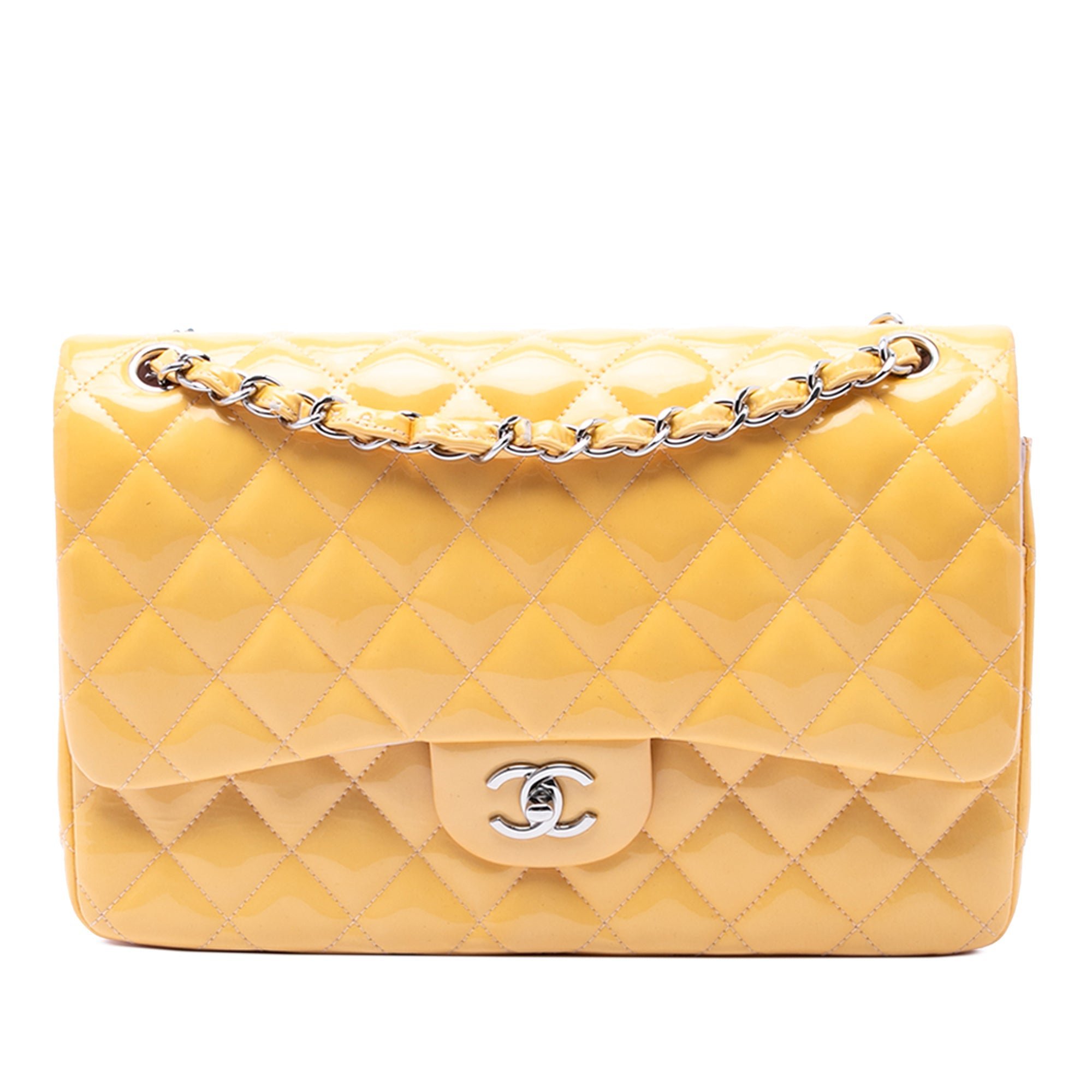 Patent leather handbag