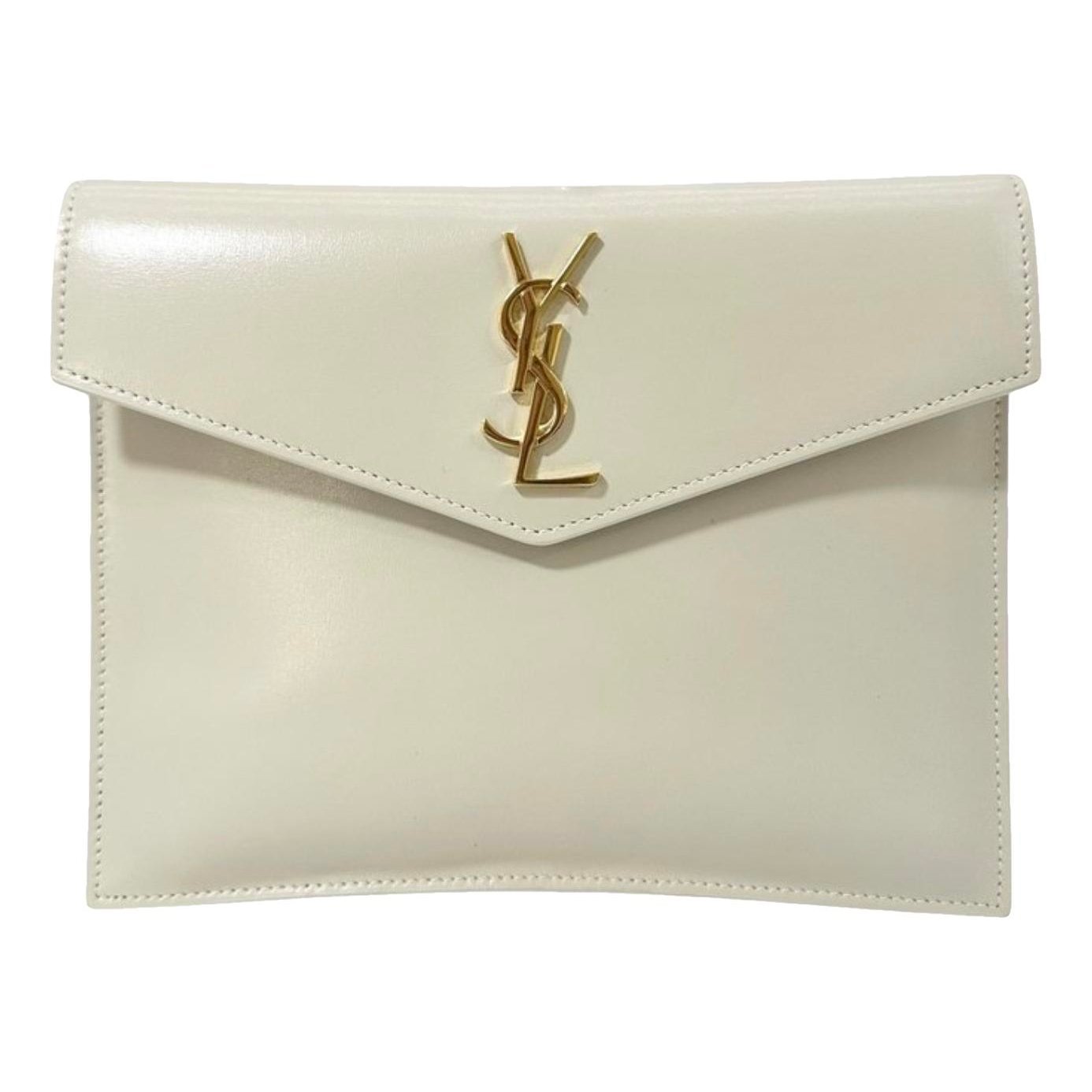 Leather clutch bag