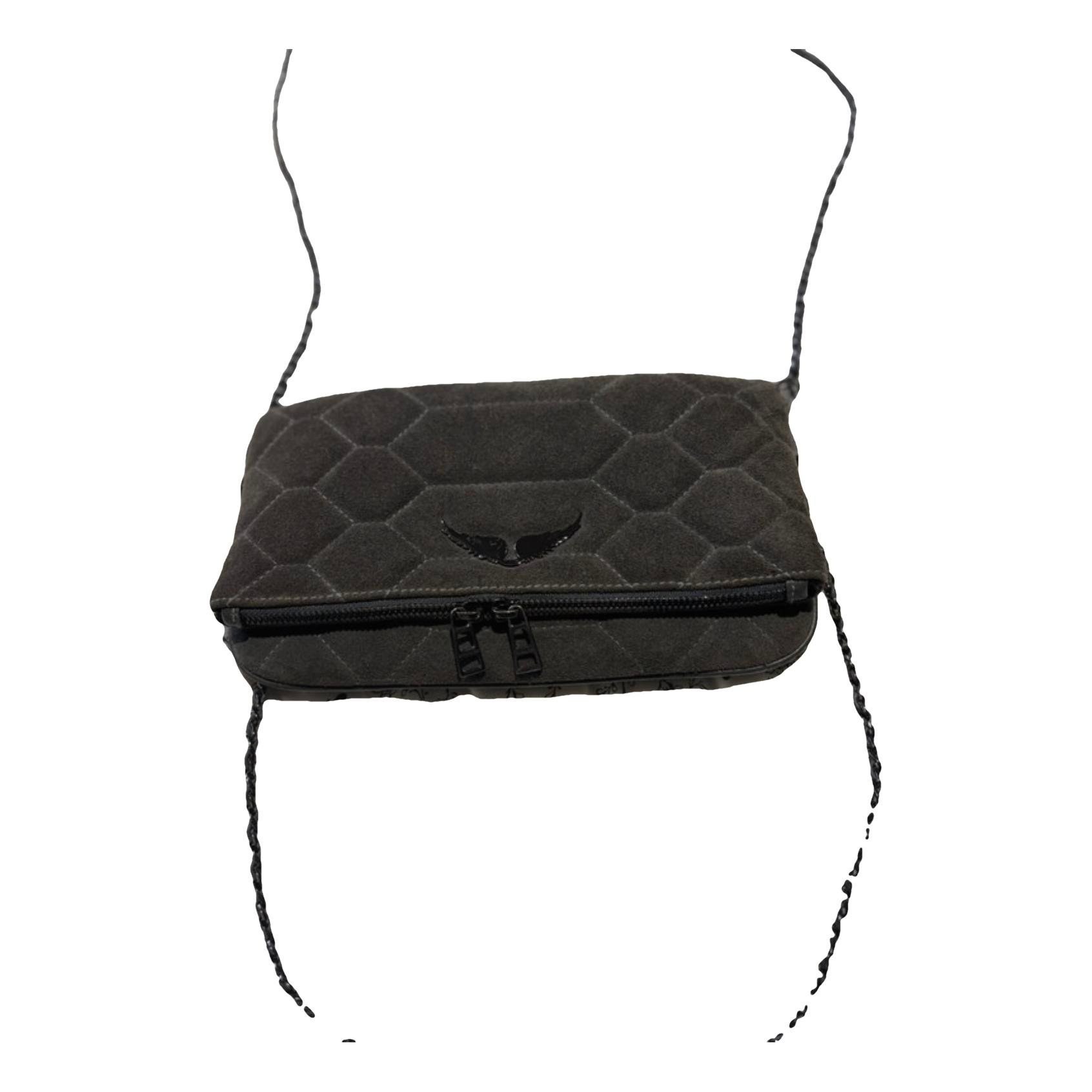 Rock leather clutch bag
