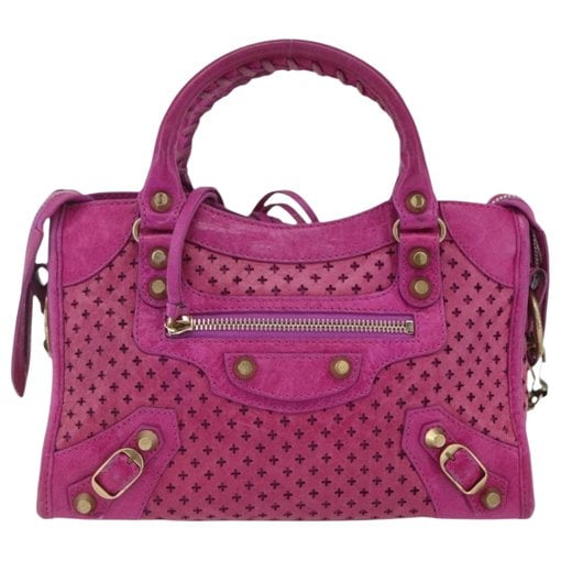 City leather handbag