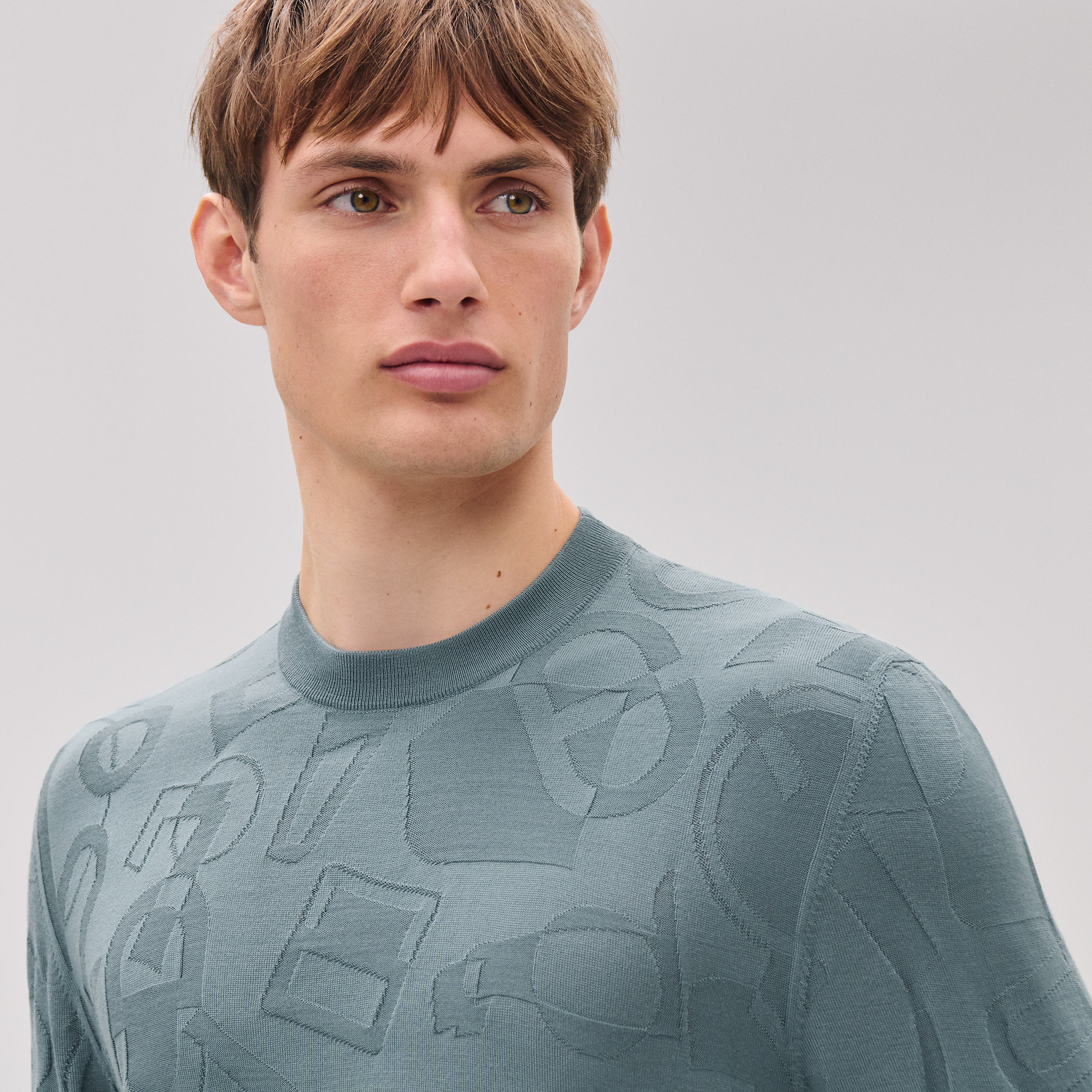 "Fragments Equestres" crewneck sweater