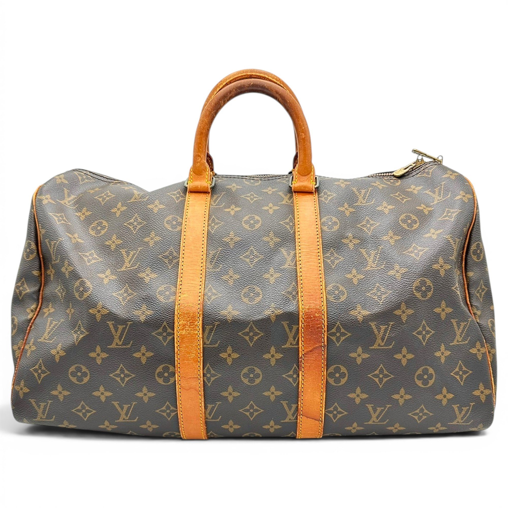 Keepall leather travel bag