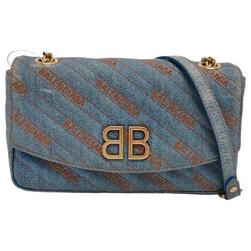 BB chain leather handbag