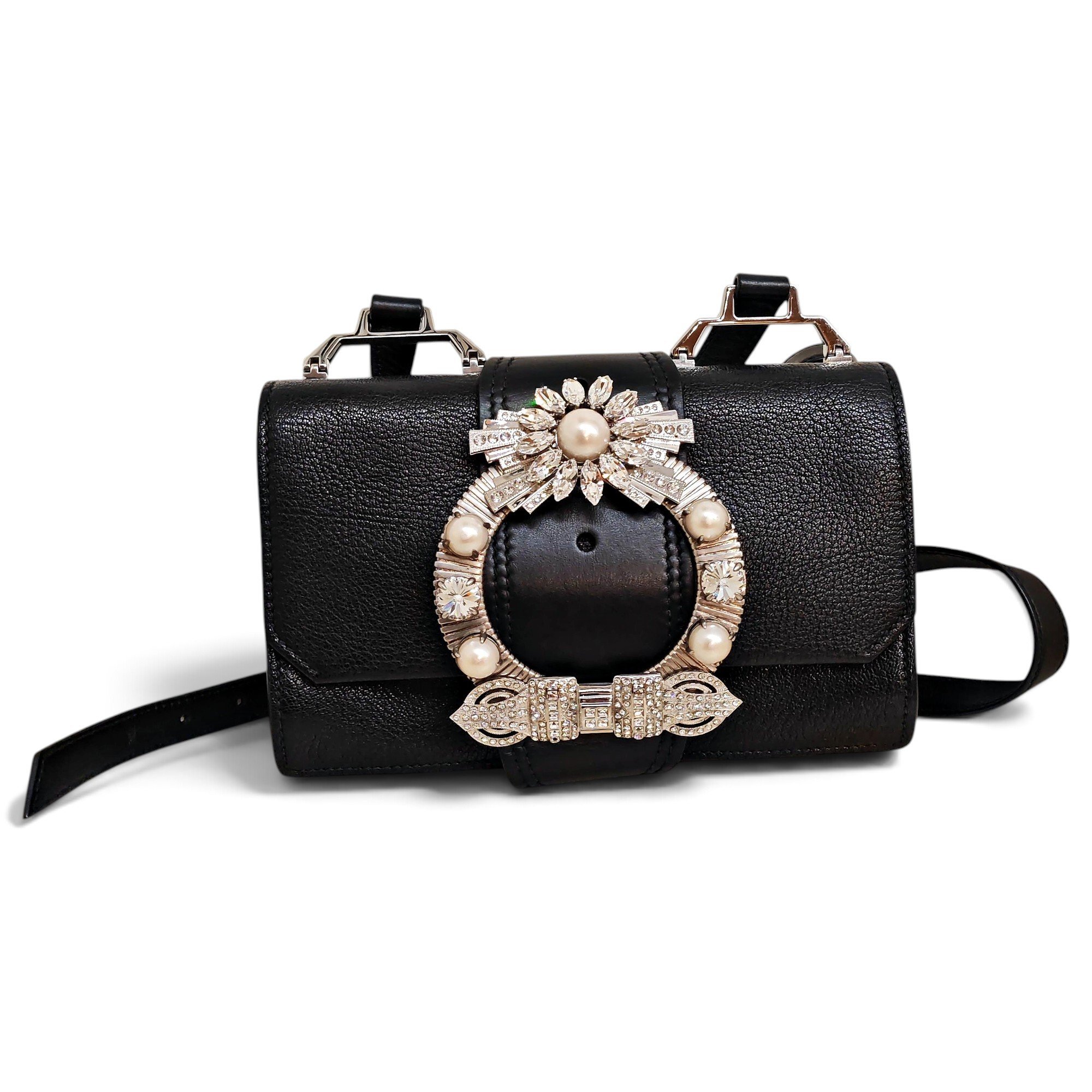 Miu Lady leather handbag