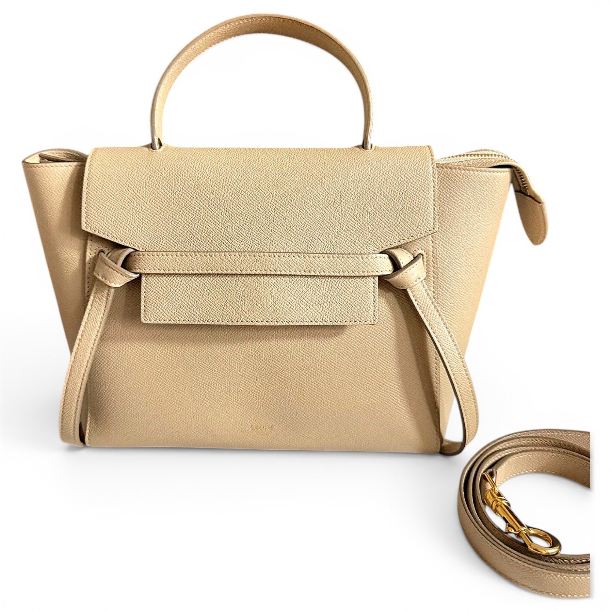 Belt leather handbag