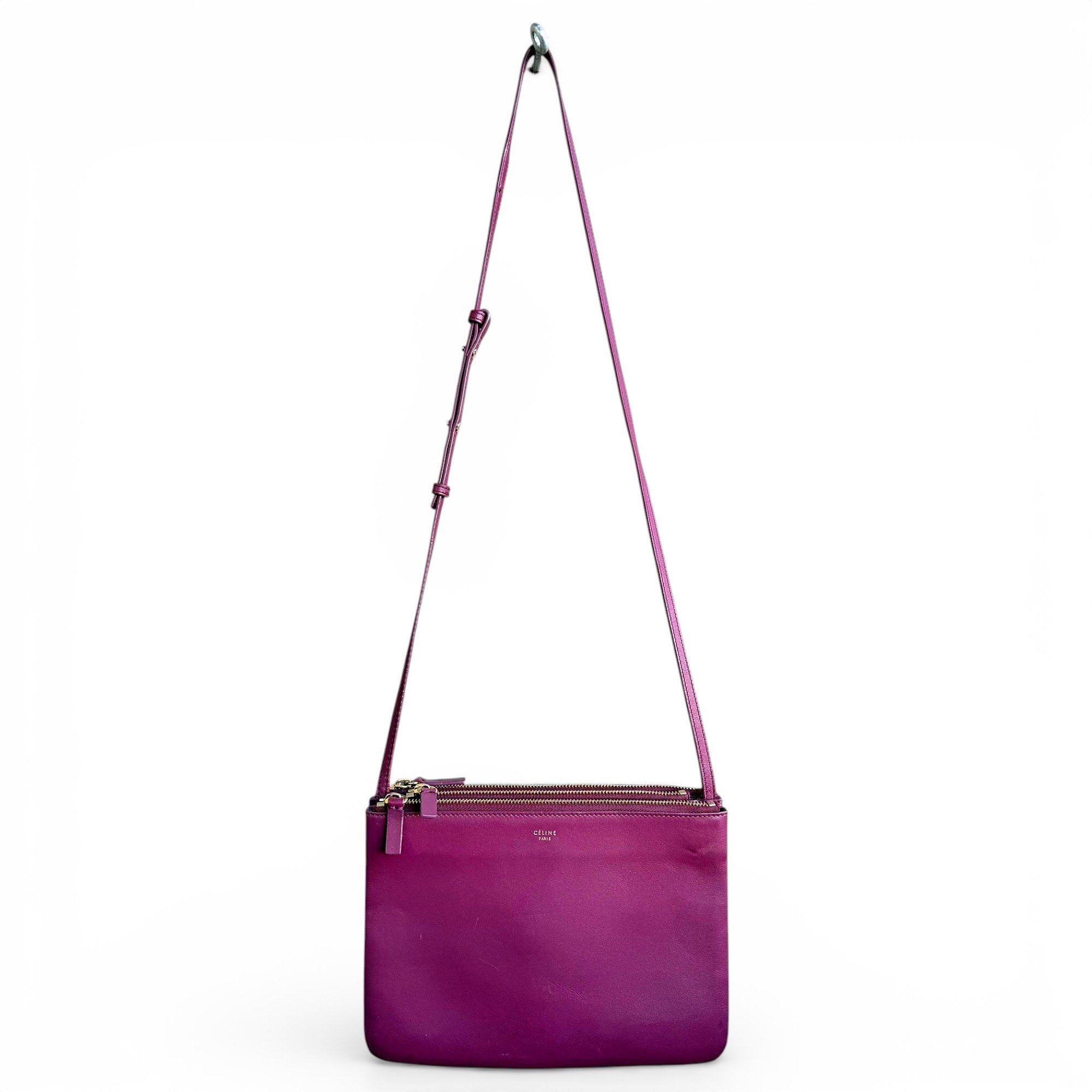 Trio leather crossbody bag