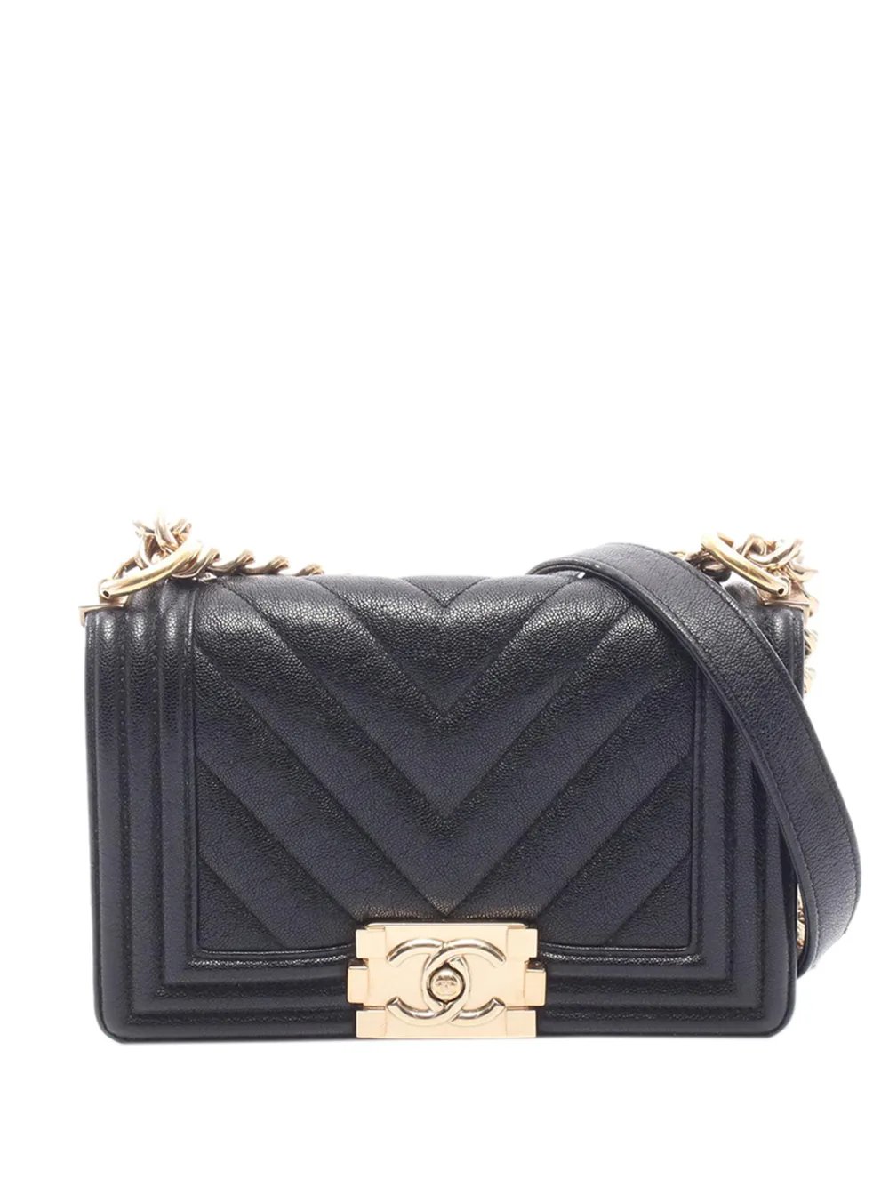 2019 Small Chevron Lambskin Boy Flap crossbody bag