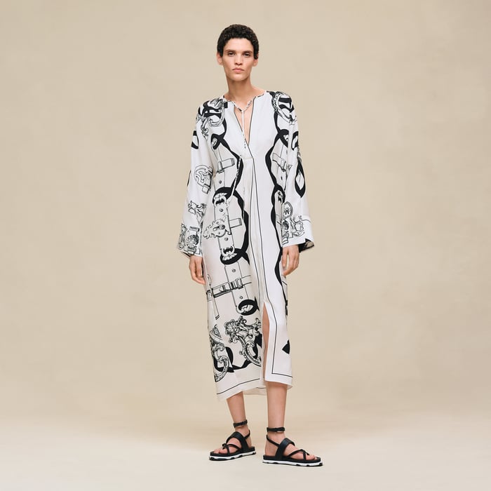 Blanc Nacre "Ferronnerie Remix" Caftan