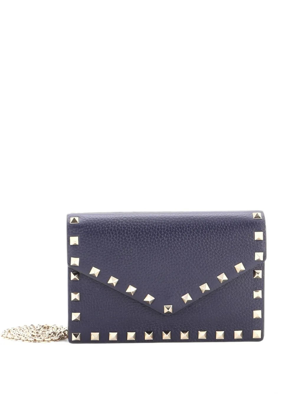 Rockstud Envelope Chain Leather Small crossbody bag