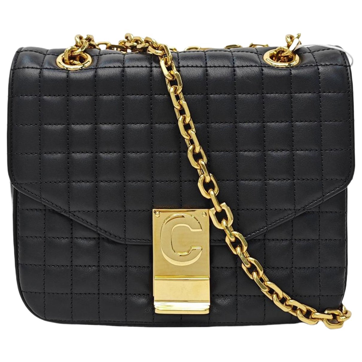 Celine Black Belt leather handbag