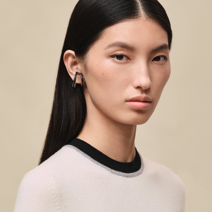 Blanc Nacre "Ex-libris" Short-sleeve Sweater