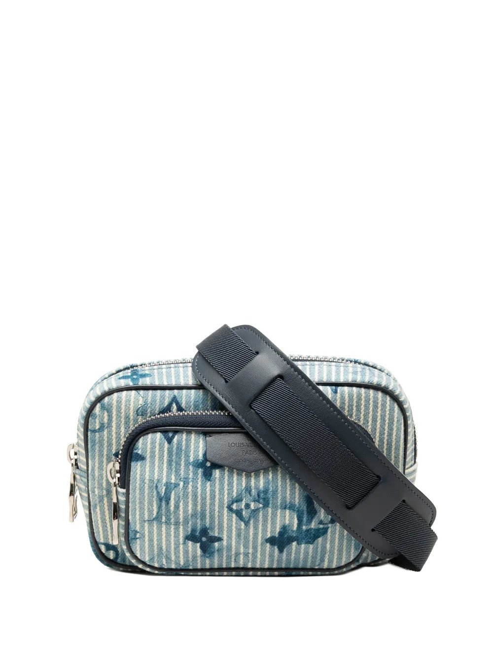 2021 Monogram Denim Watercolor Hickory Stripes Outdoor Pouch crossbody bag