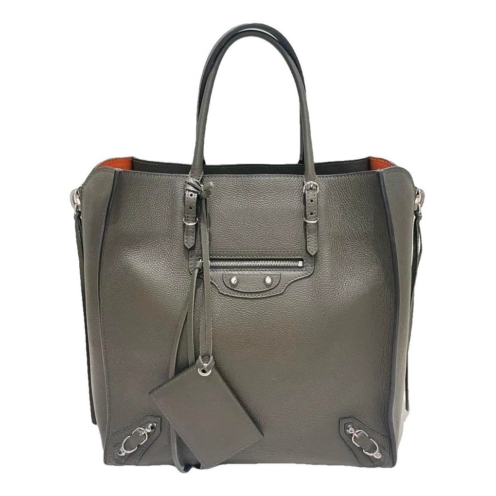 Papier leather handbag
