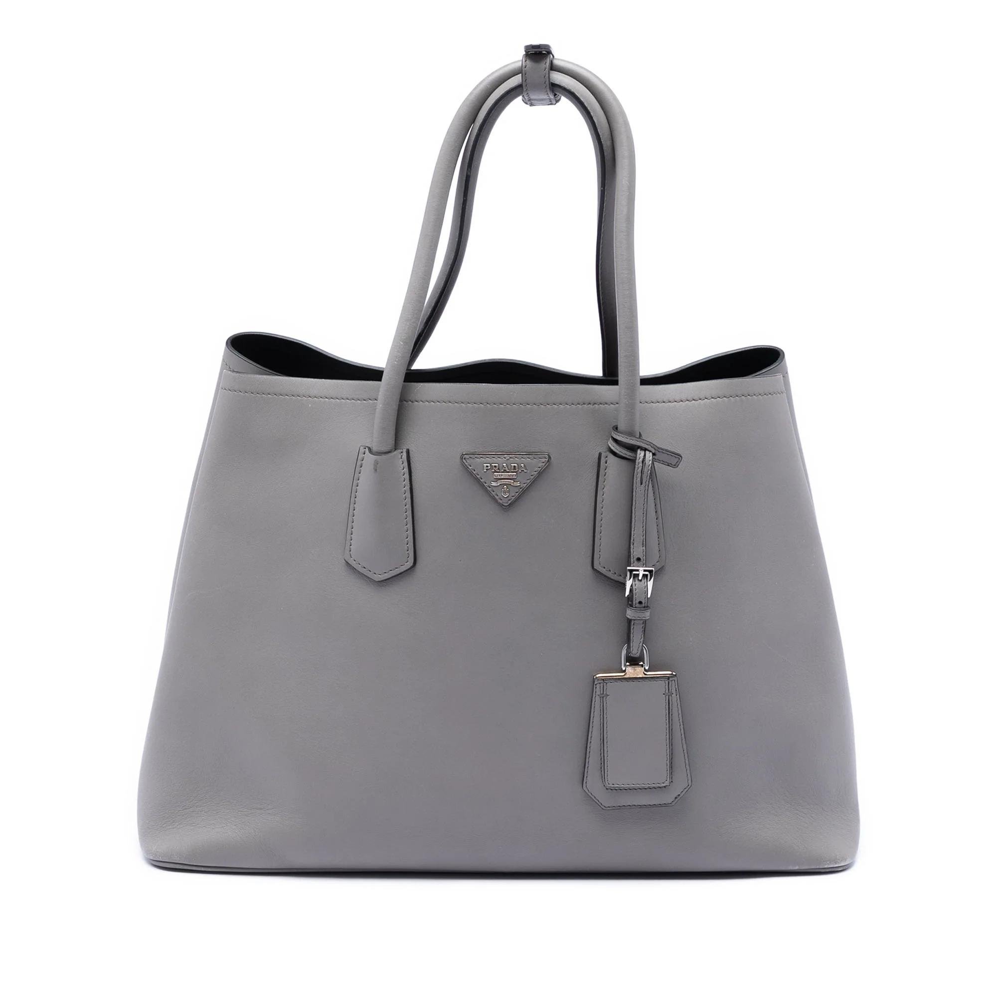 Double leather satchel