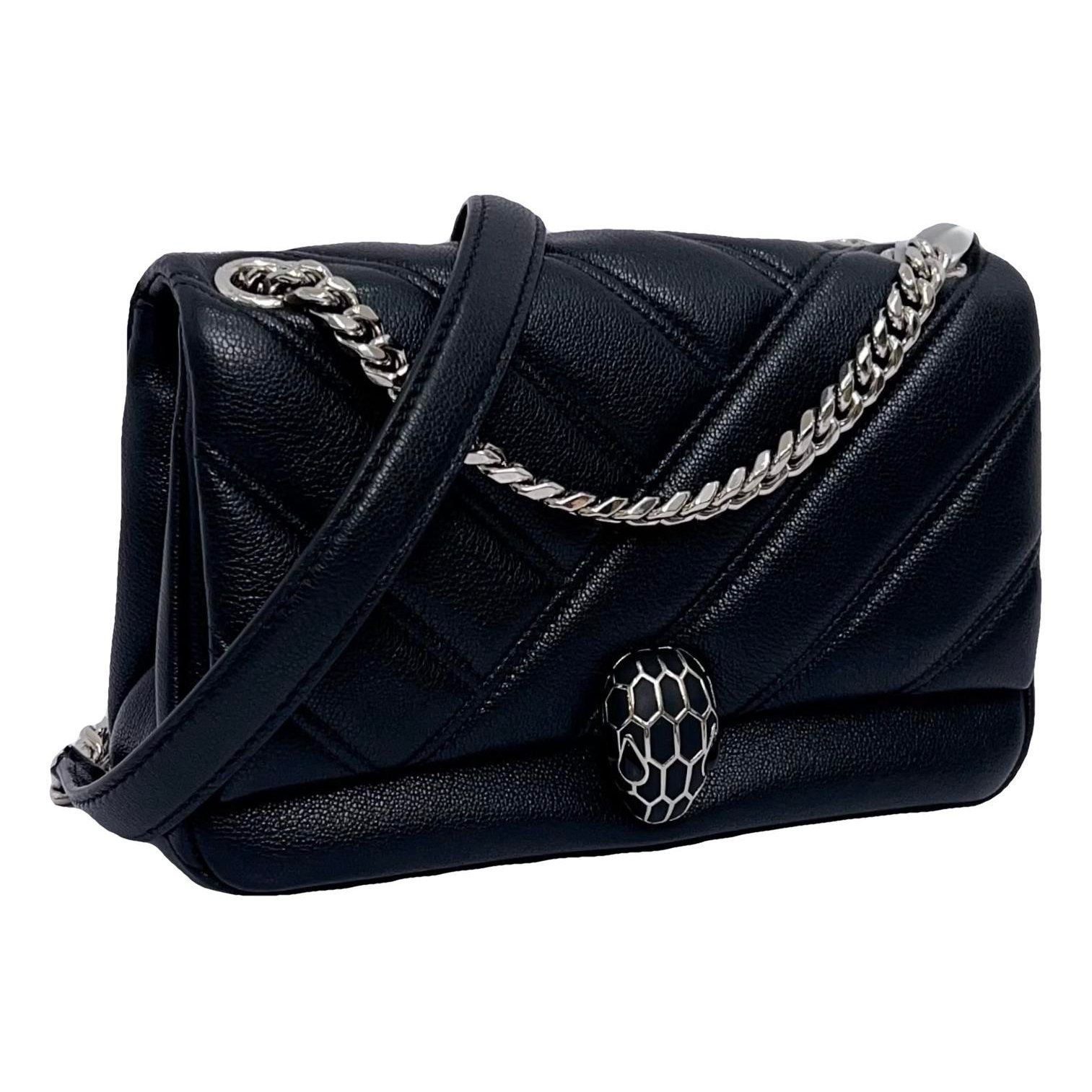 Serpenti leather handbag