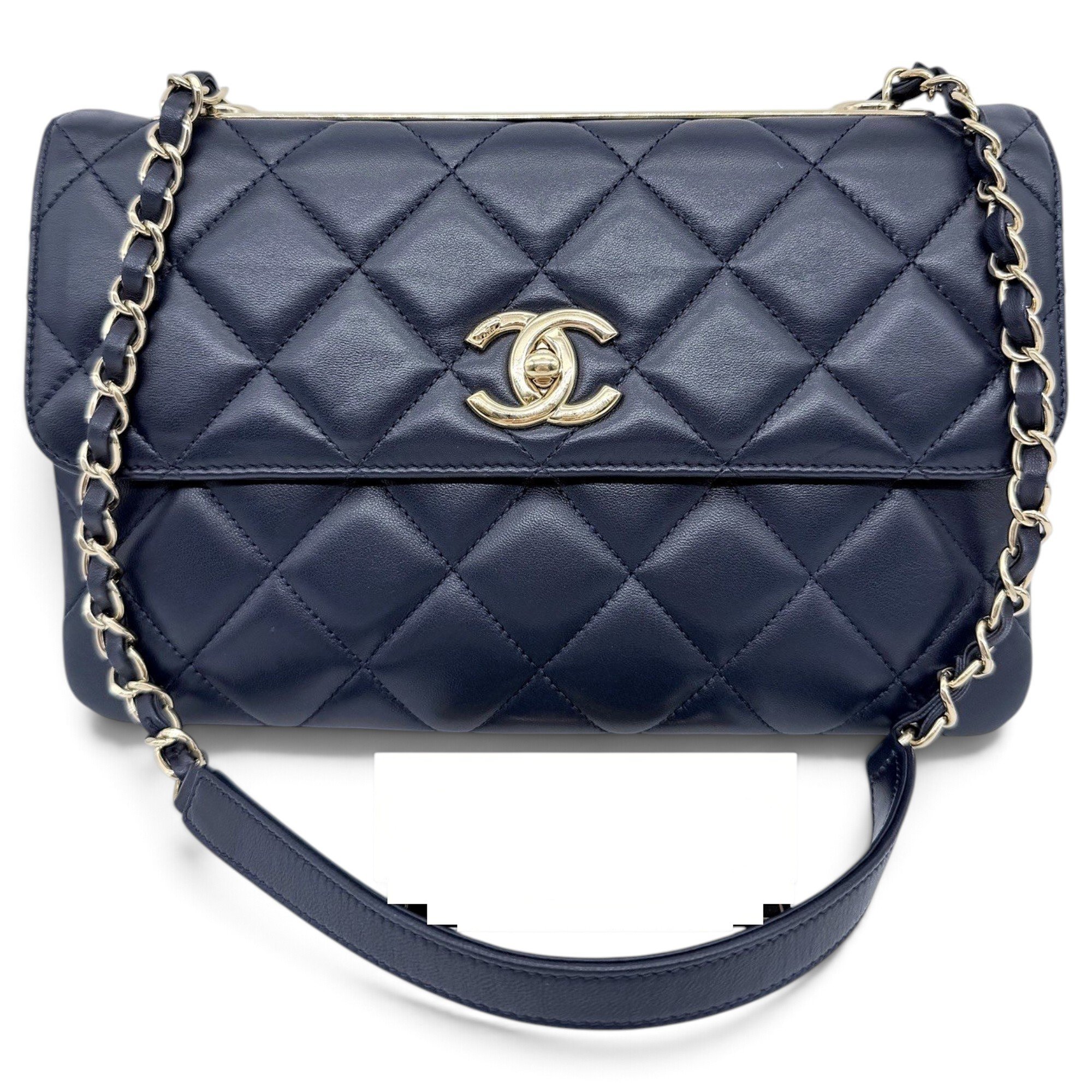 Trendy CC Flap leather handbag