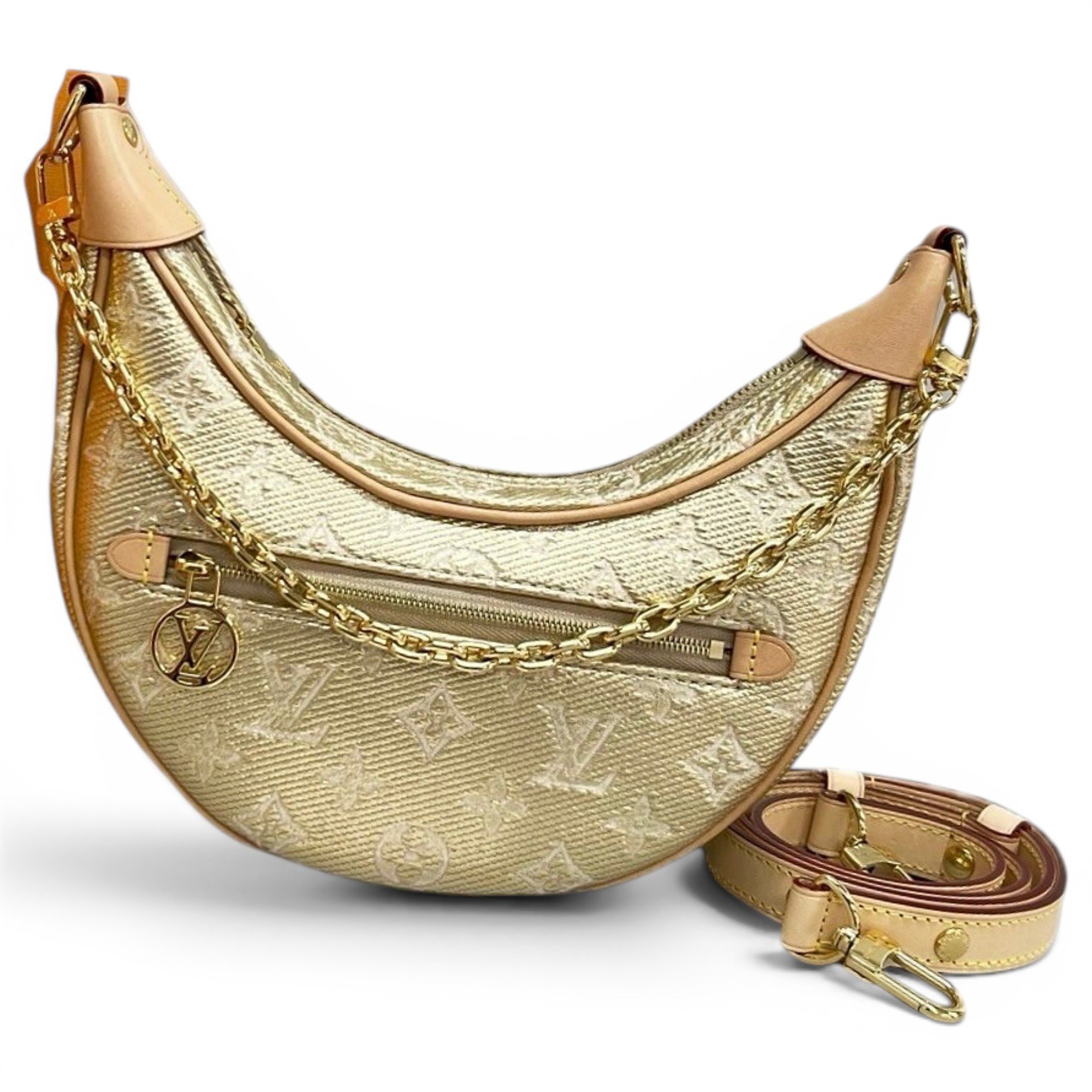 Loop leather handbag