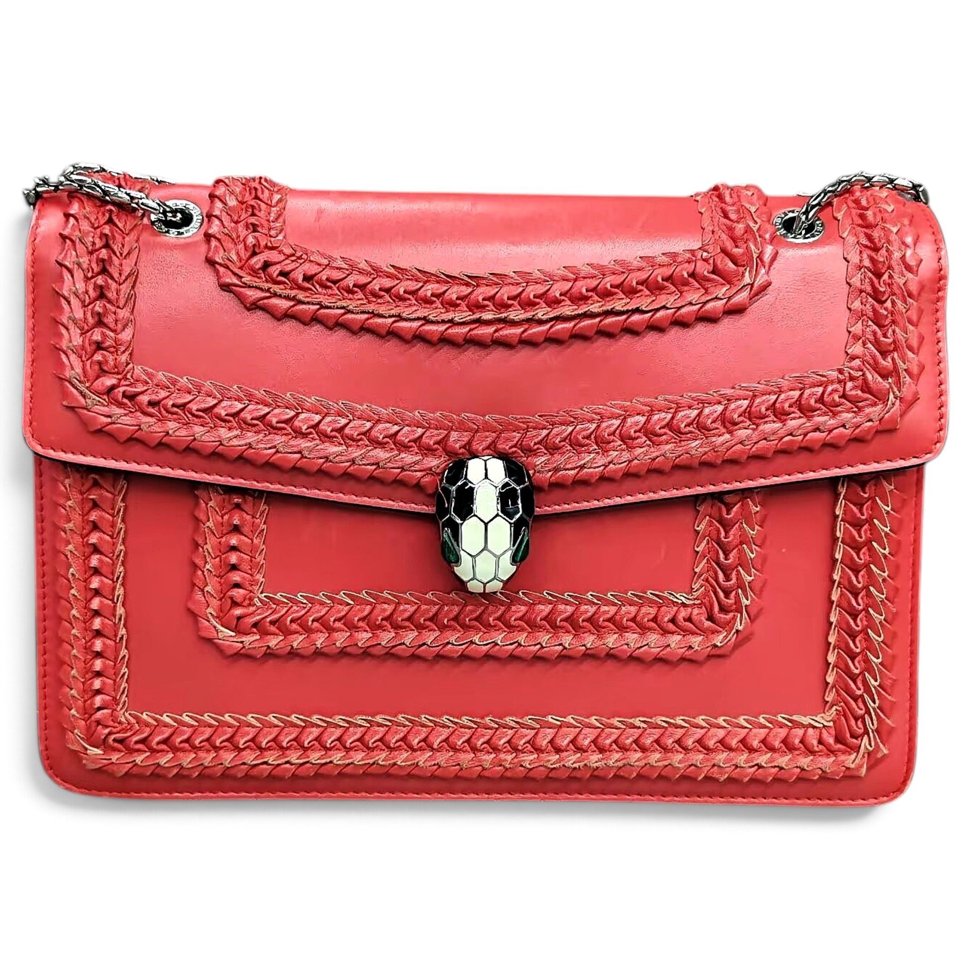 Serpenti leather handbag