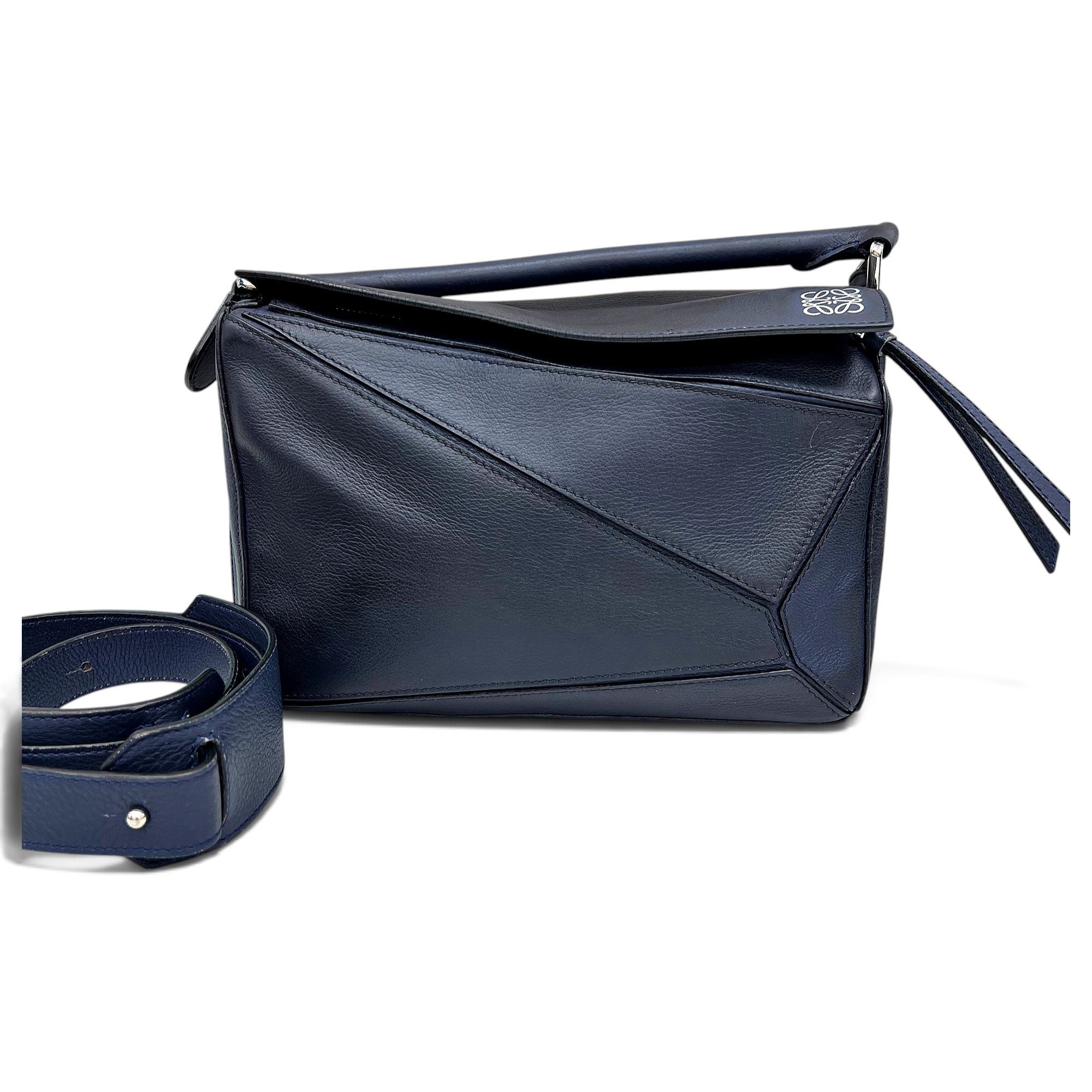 Puzzle leather handbag