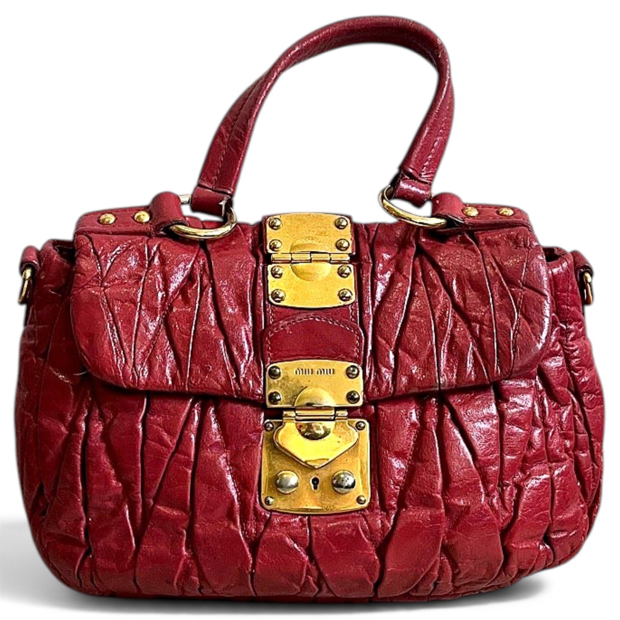 Matelassé leather handbag