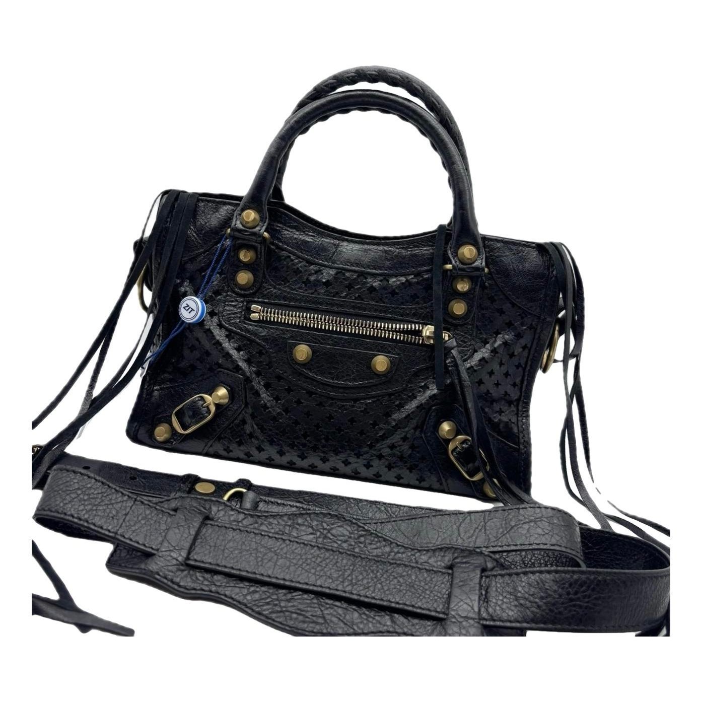City leather handbag