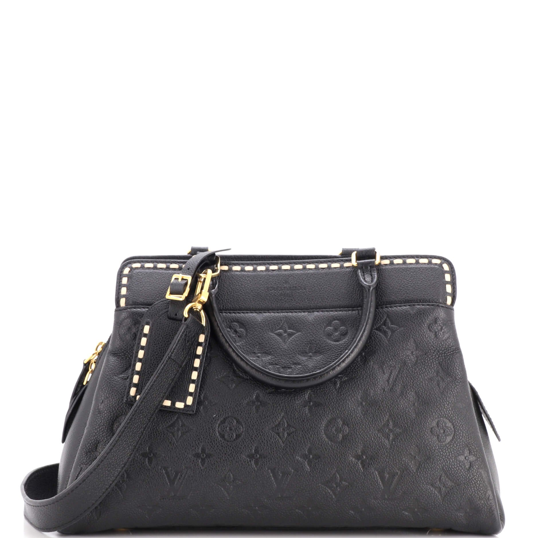 Vosges Handbag Whipstitch Monogram Empreinte Leather MM
