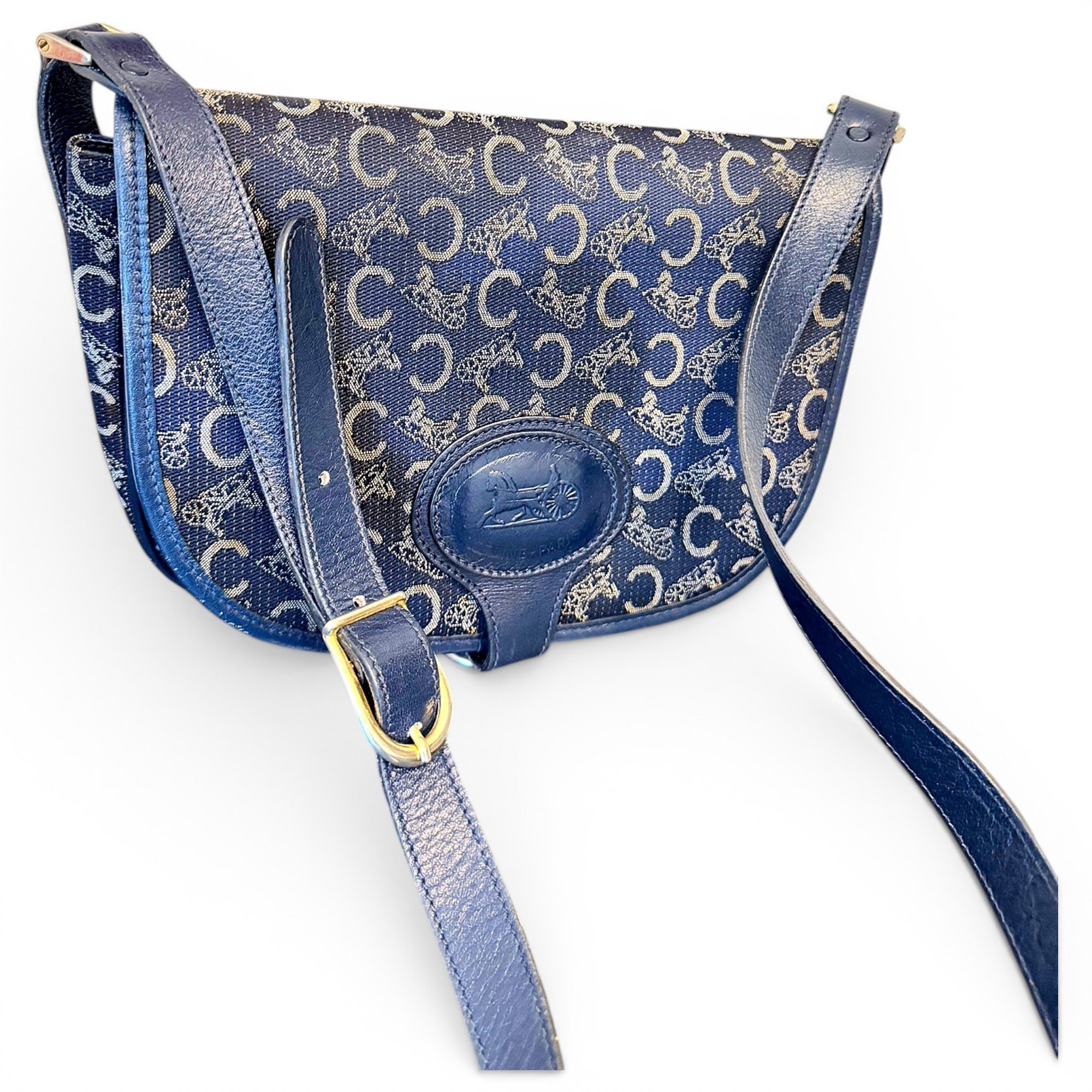 Triomphe Maillon Chain cloth crossbody bag