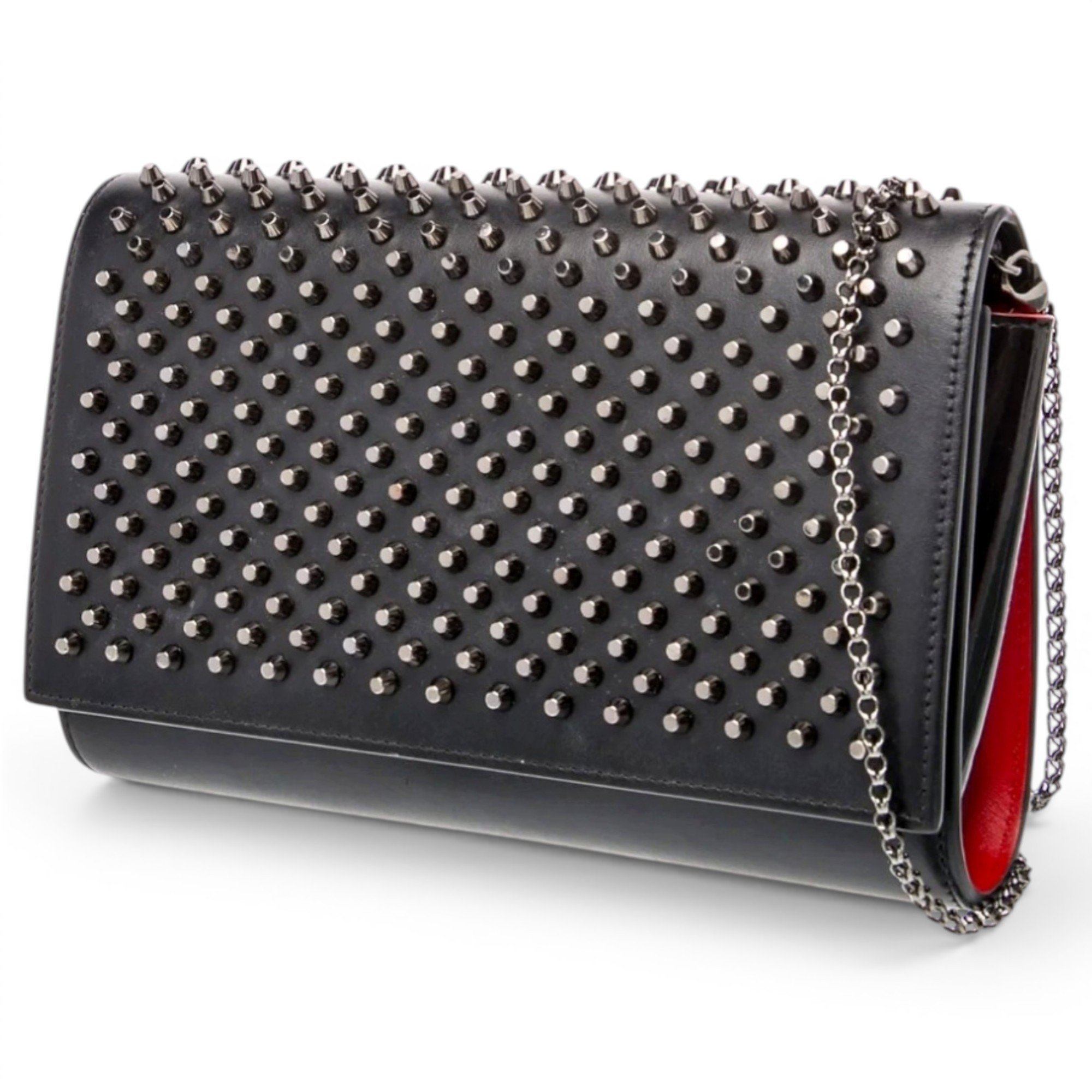 Leather clutch bag
