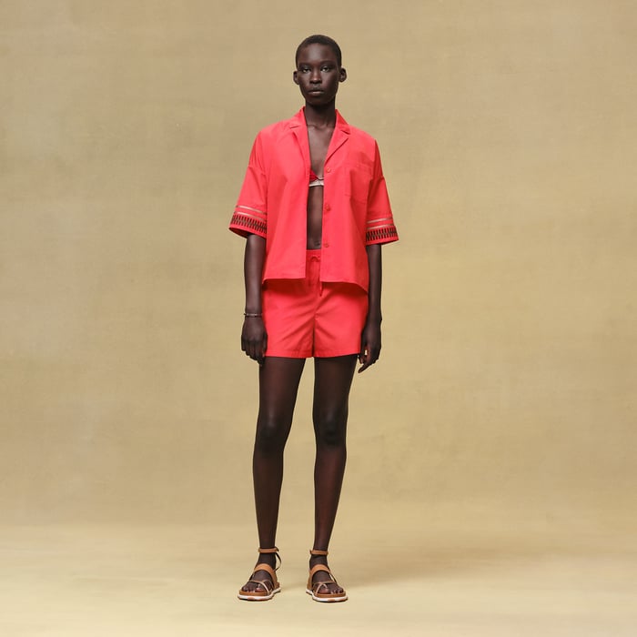 Rouge Amazone Embroidered Shorts