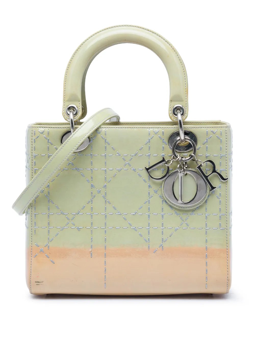2015 Medium Ombre Patent Cannage Lady Dior satchel