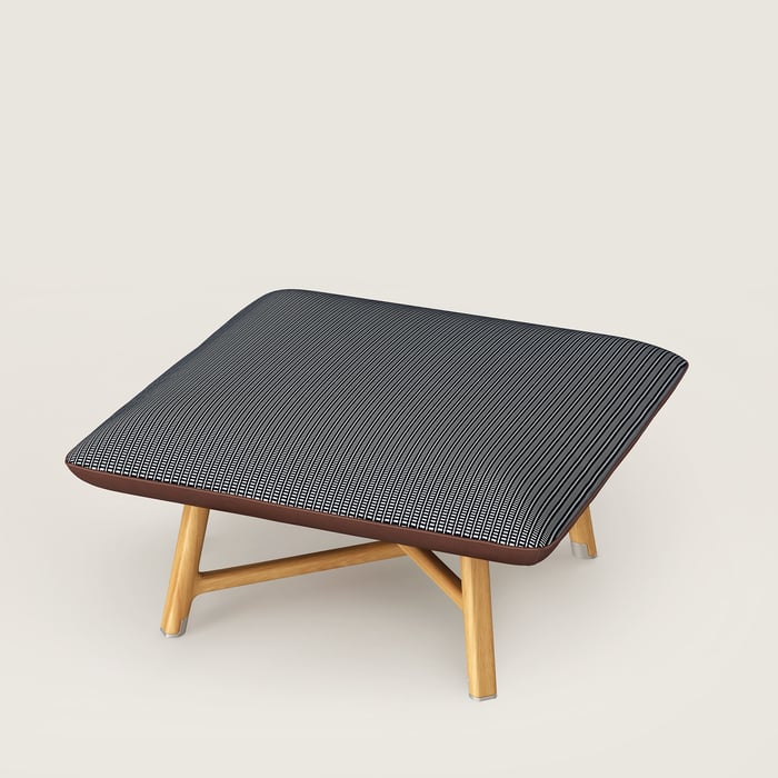 Les Necessaires d'Hermès "Carre d'Assise" Low Stool, Medium Model