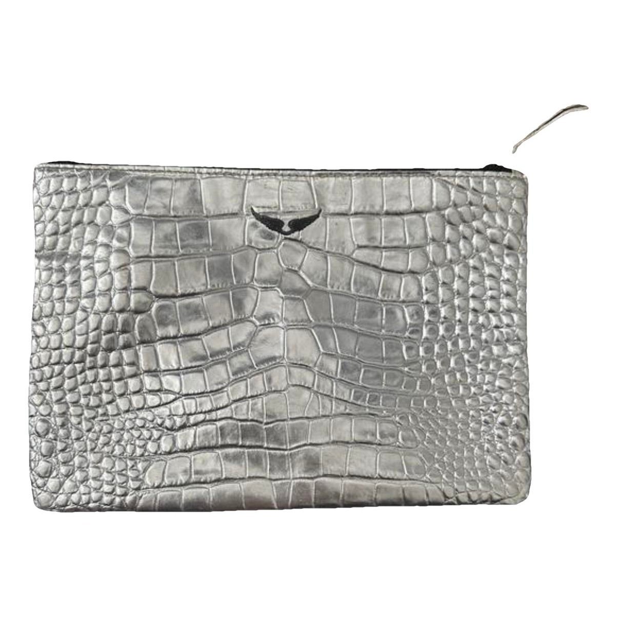 Leather clutch bag