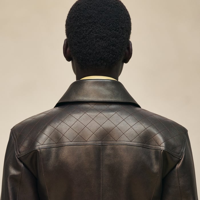 Noir Leather Biker Jacket