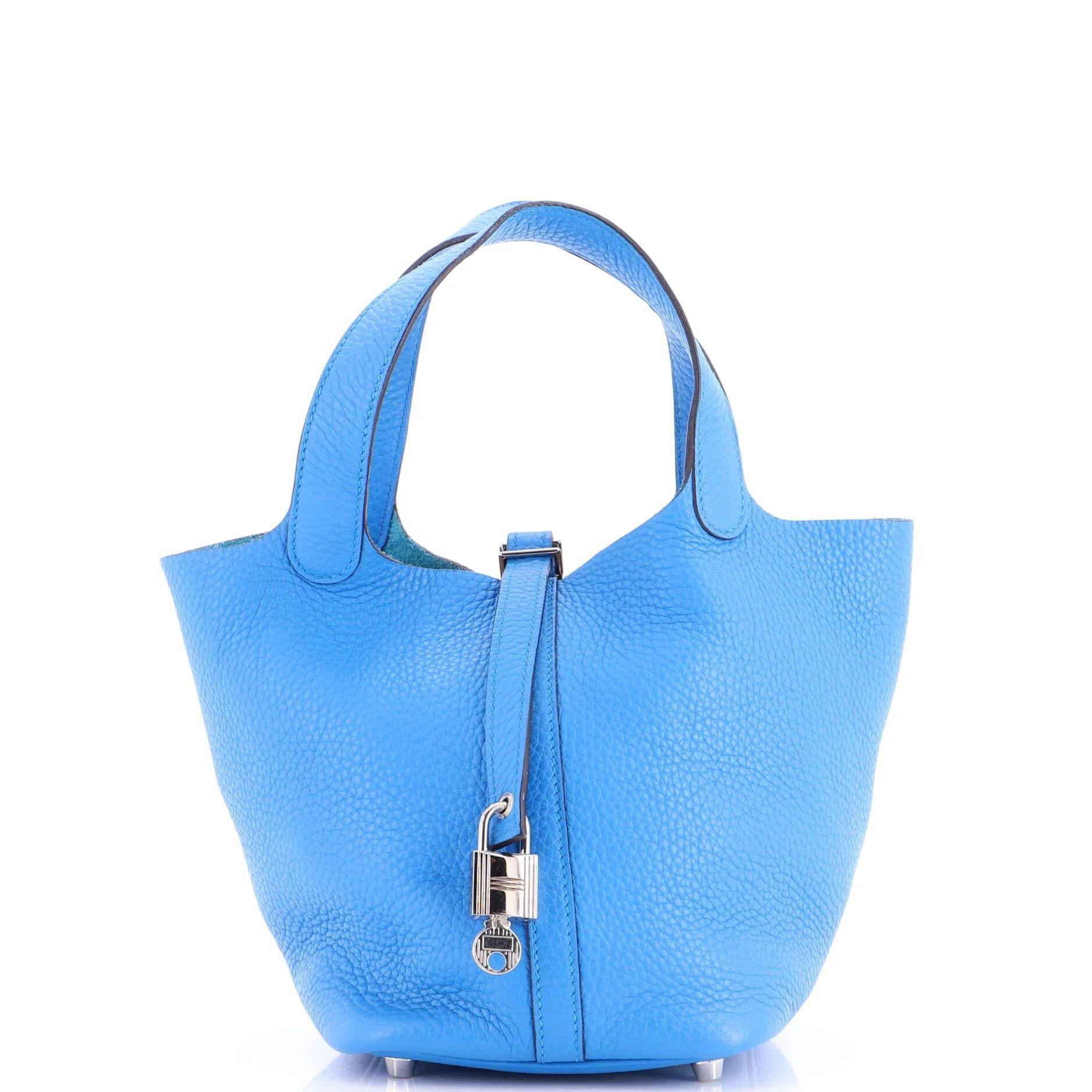 Hermes Picotin 18 Handbag Clemence Leather 2017