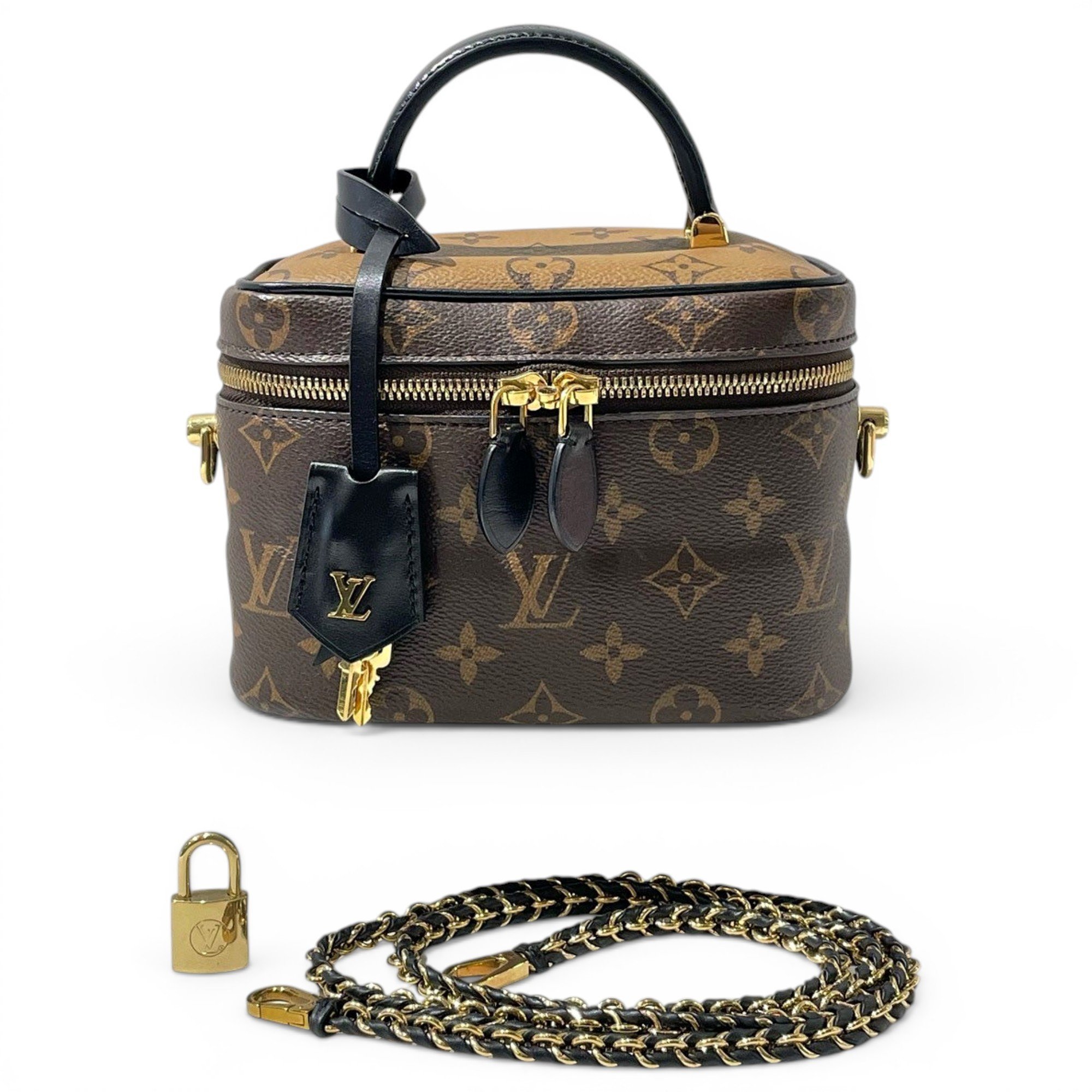 Vanity leather handbag