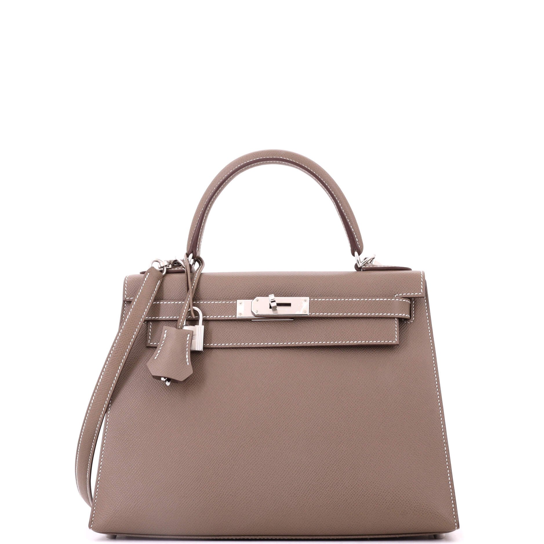 Special Order Kelly Handbag Etoupe Epsom with Palladium Hardware 28