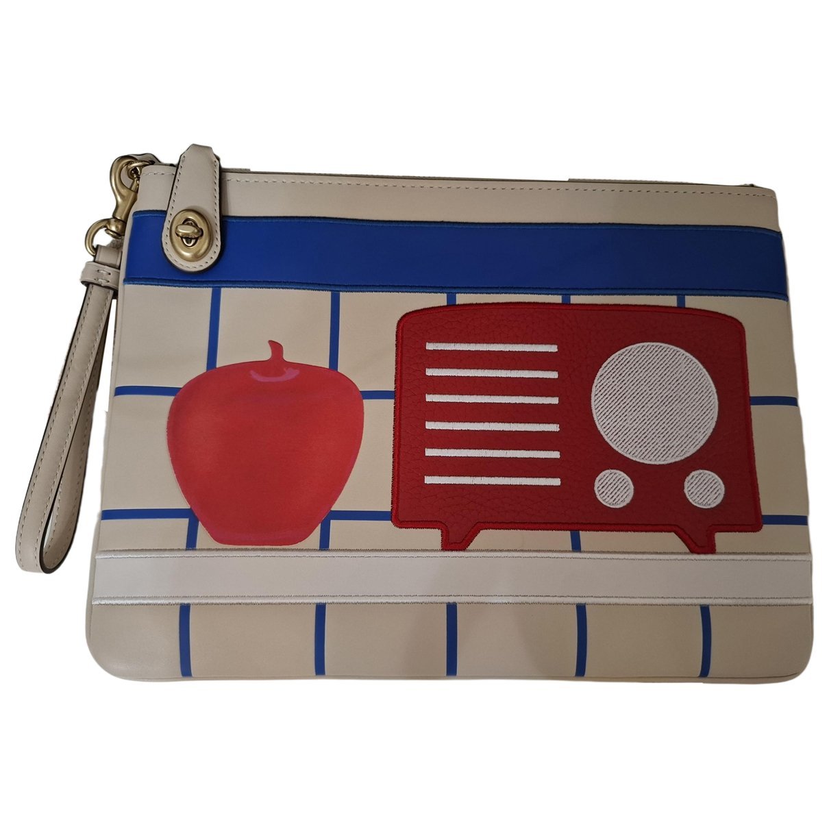 Leather clutch bag