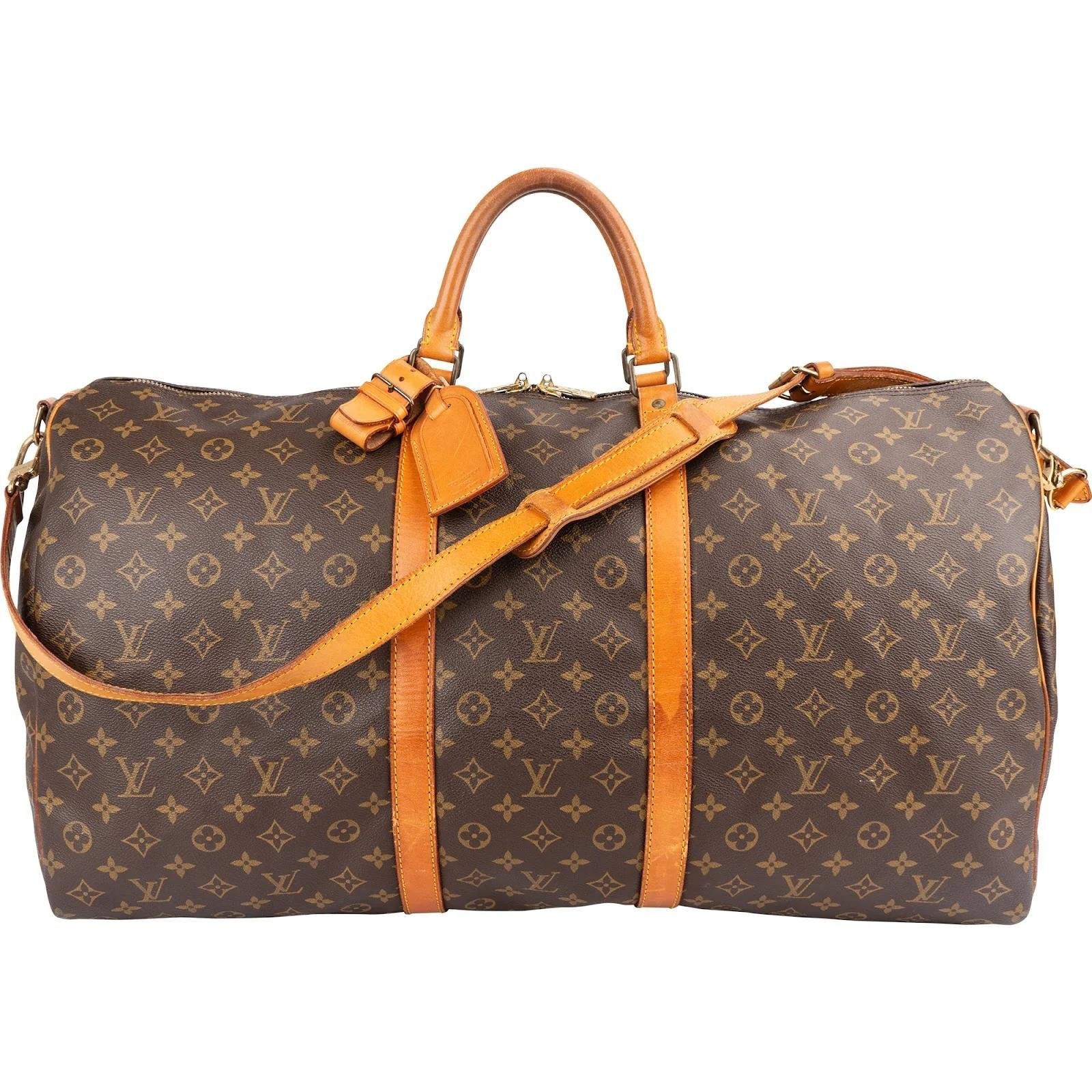 Keepall leather travel bag