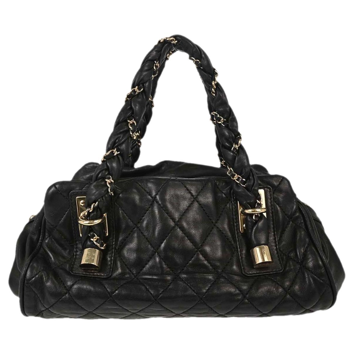 Trendy CC Bowler leather handbag