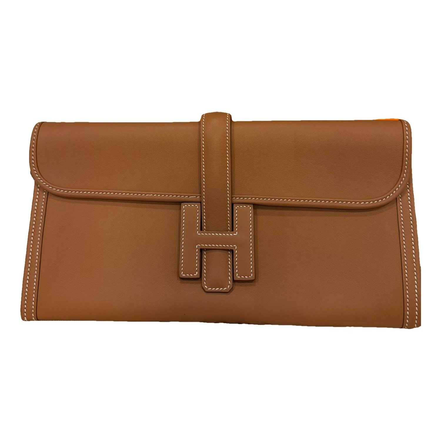 Jige leather clutch bag