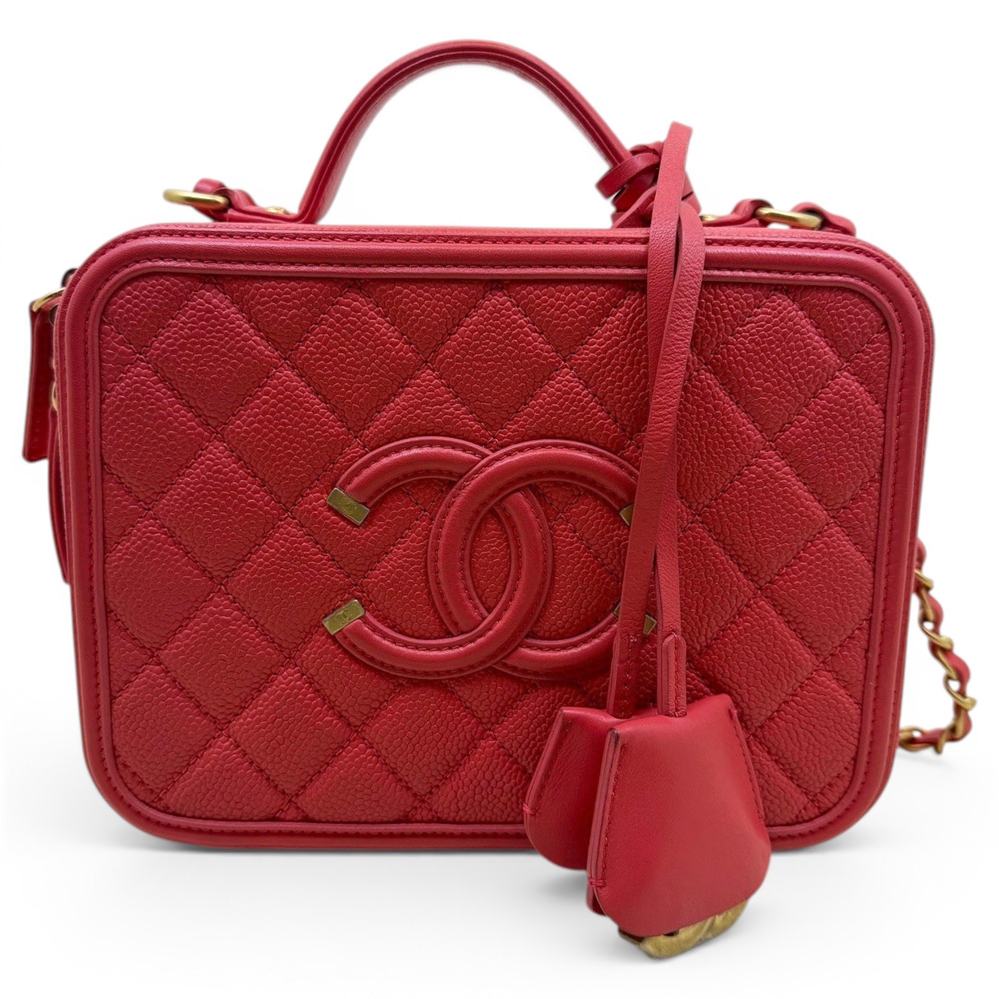 Vanity leather handbag