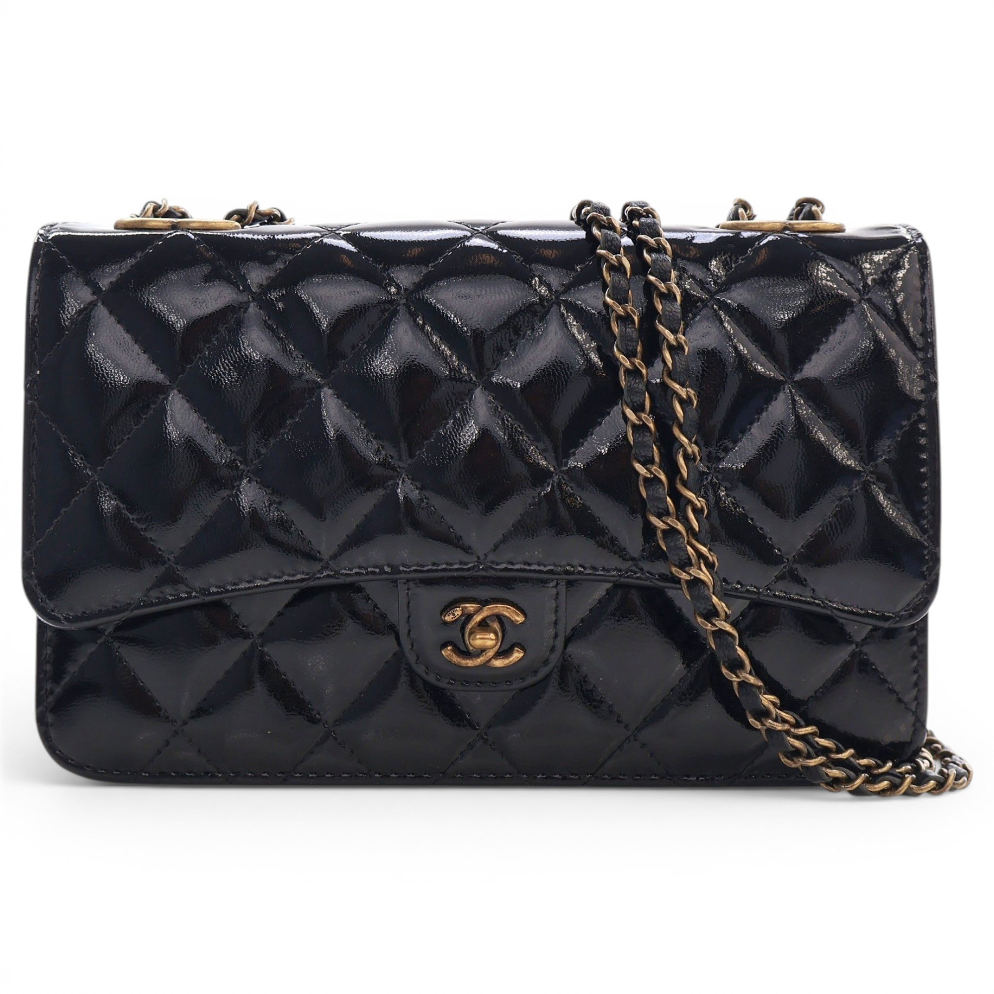 Patent leather crossbody bag