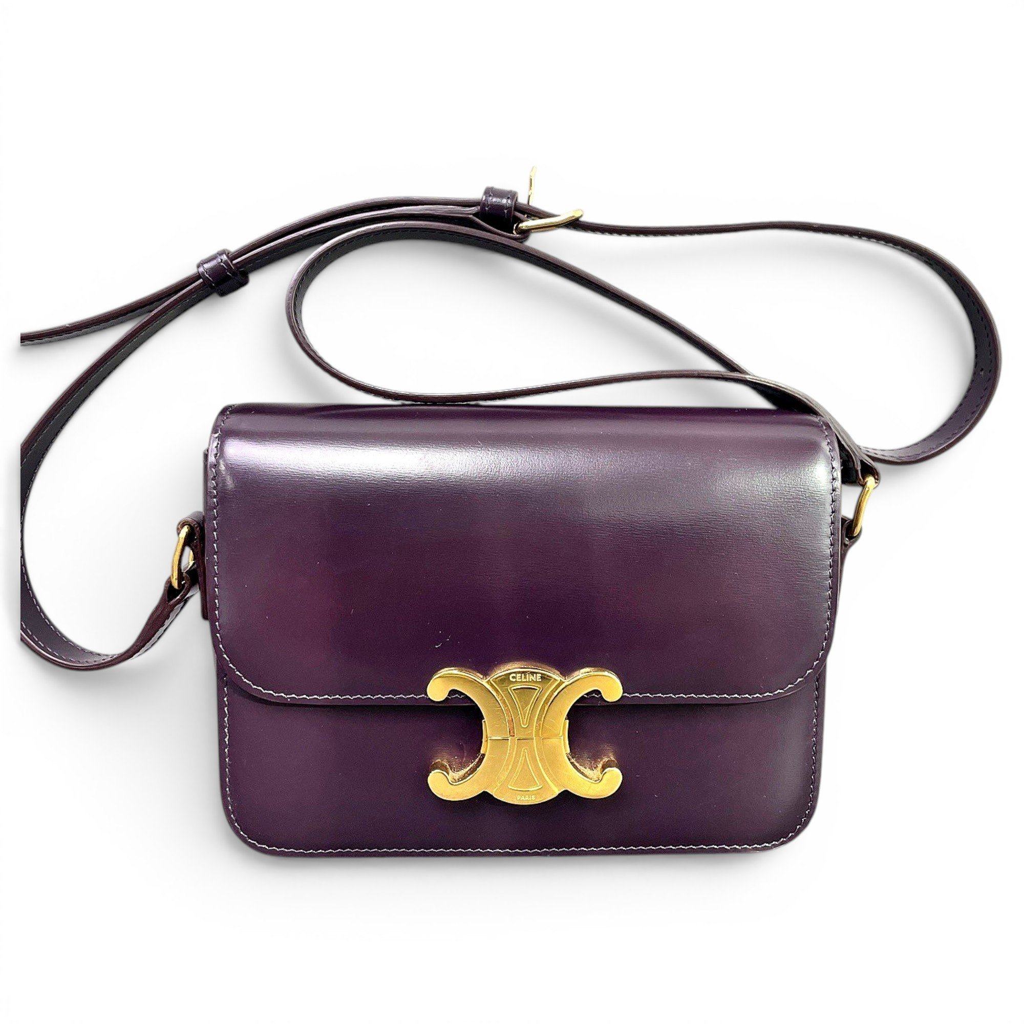 Triomphe leather handbag