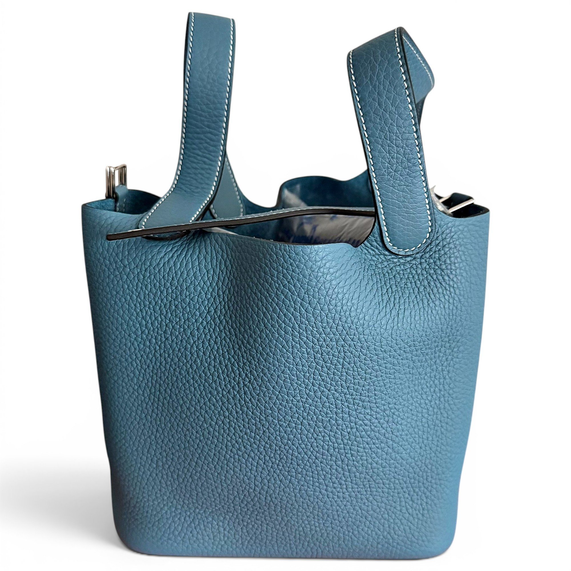 Picotin leather tote