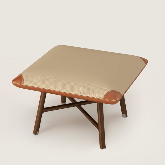 Les Necessaires d'Hermès "Carre d'Assise" Low Stool, High Model