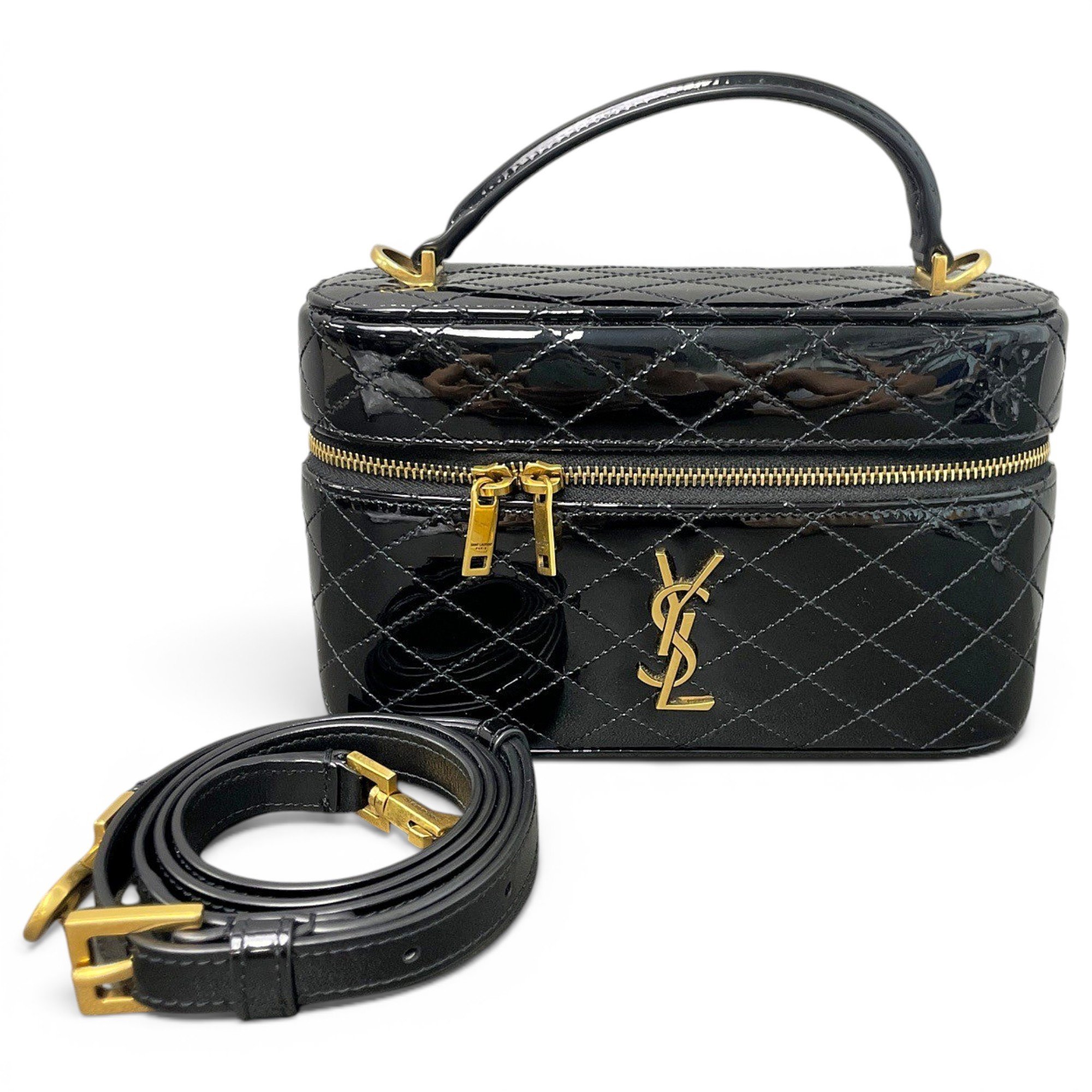 Patent leather handbag