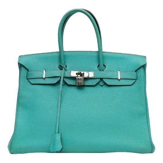 Hermes Birkin 35 Handbag Clemence Leather