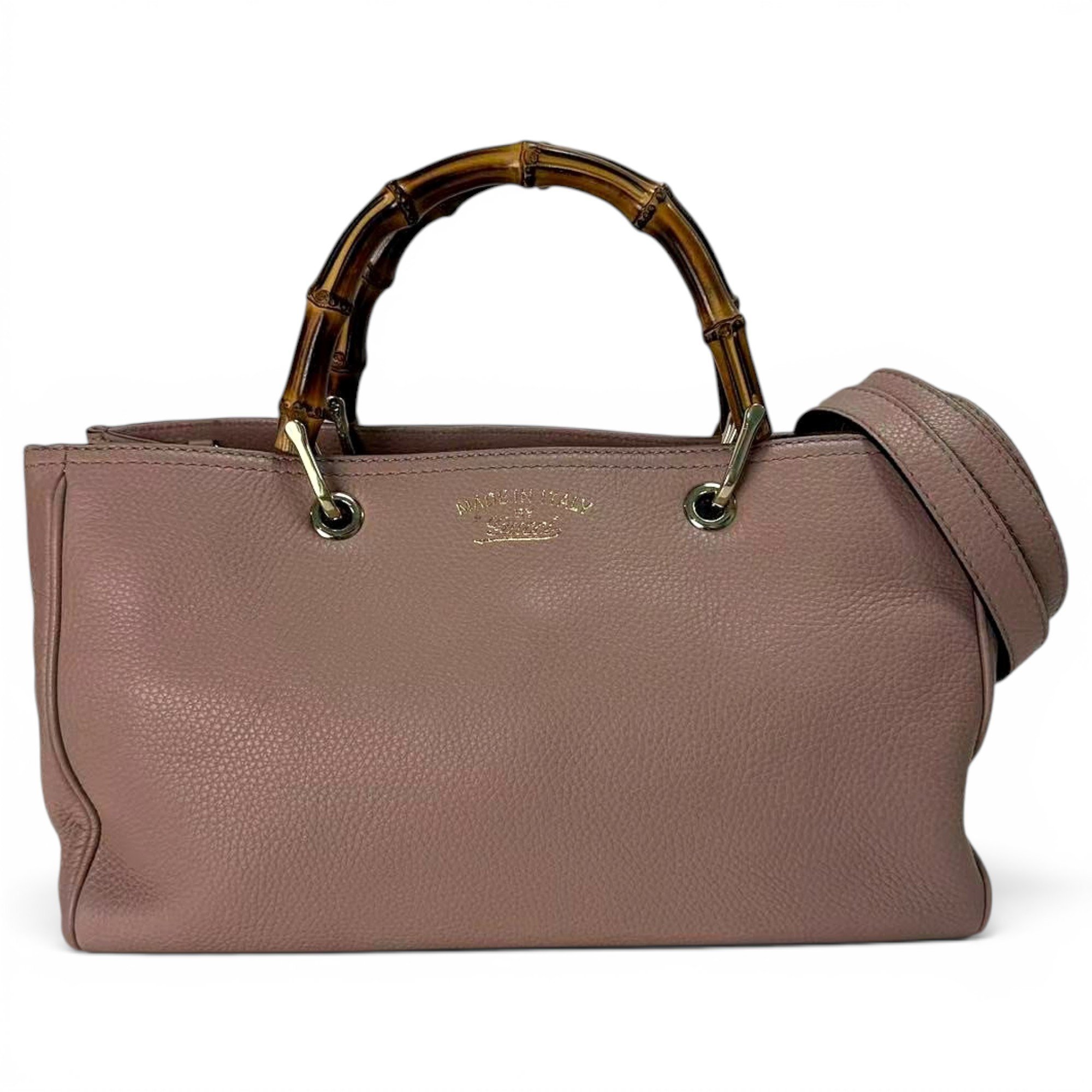 Bamboo leather handbag